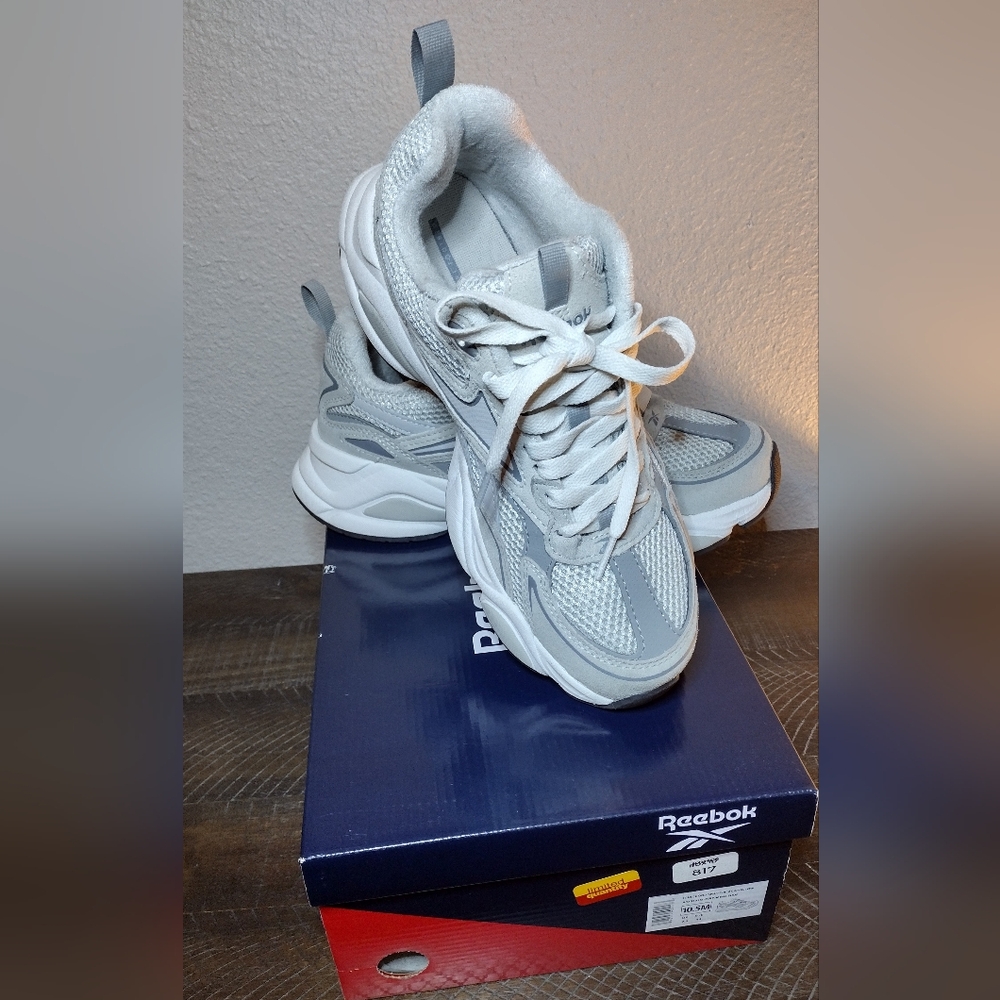 Reebok Classic Gray and White Athletic Shoes